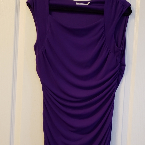 Purple fitted dress - Picture 2 of 2